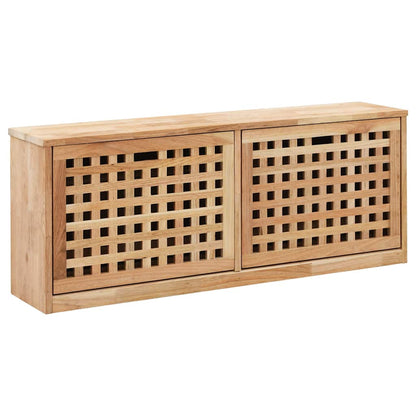 Shoe Storage Bench 37.0x7.9x15.0" Solid Walnut Wood