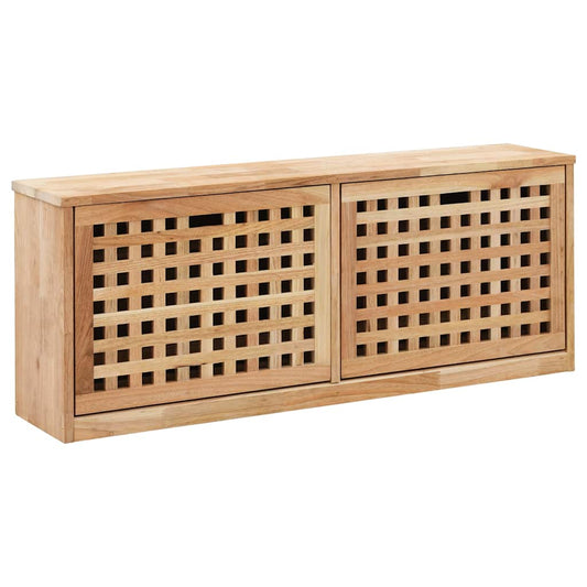 Shoe Storage Bench 37.0x7.9x15.0" Solid Walnut Wood