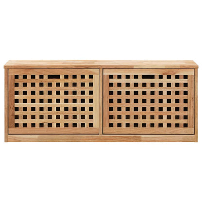 Shoe Storage Bench 37.0x7.9x15.0" Solid Walnut Wood