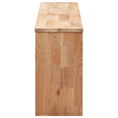 Shoe Storage Bench 37.0x7.9x15.0" Solid Walnut Wood