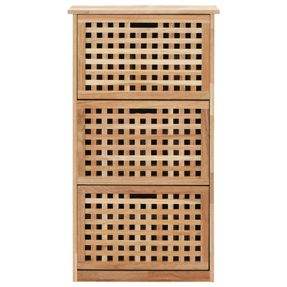Shoe Storage Cabinet 21.7x7.9x40.9" Solid Walnut Wood