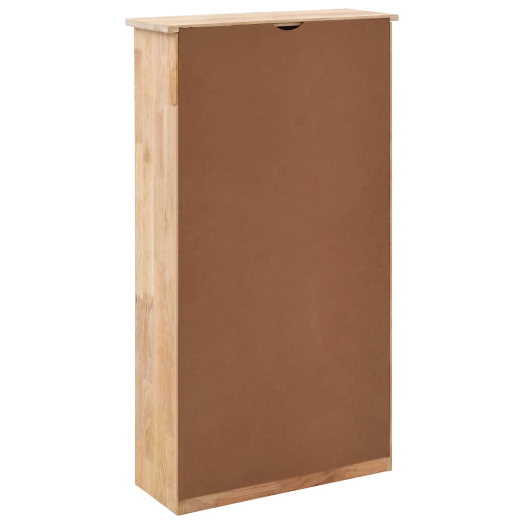 Shoe Storage Cabinet 21.7x7.9x40.9" Solid Walnut Wood
