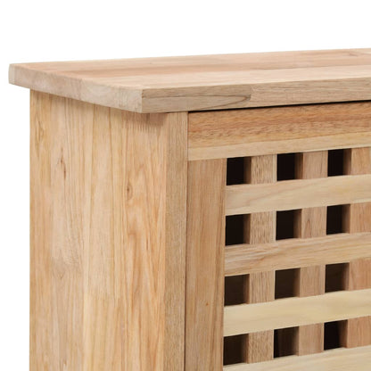 Shoe Storage Cabinet 21.7x7.9x40.9" Solid Walnut Wood