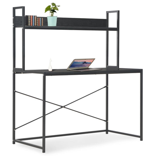 Computer Desk Black Engineered wood, Powder-coated metal Standard