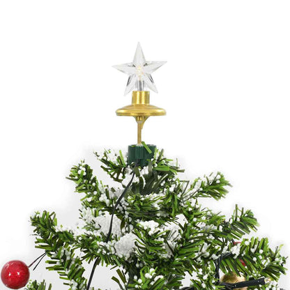 Snowing Christmas Tree with Umbrella Base Green 2 ft