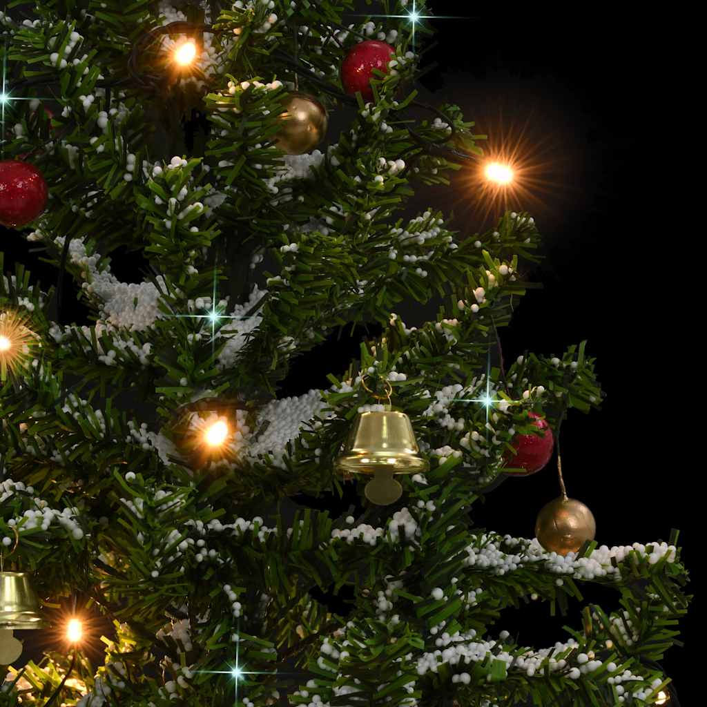 Snowing Christmas Tree with Umbrella Base Green 2 ft