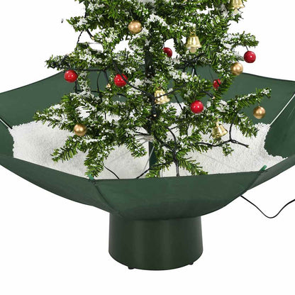 Snowing Christmas Tree with Umbrella Base Green 2 ft