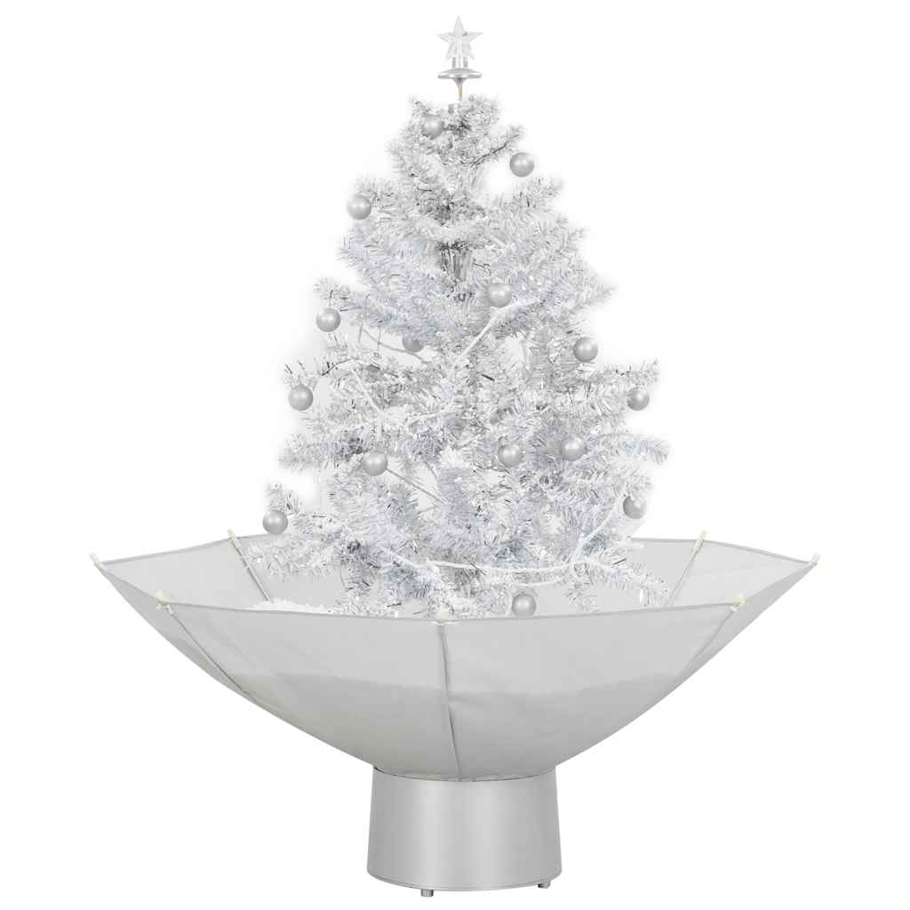 Snowing Christmas Tree with Umbrella Base White 2 ft
