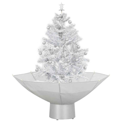 Snowing Christmas Tree with Umbrella Base White 2 ft