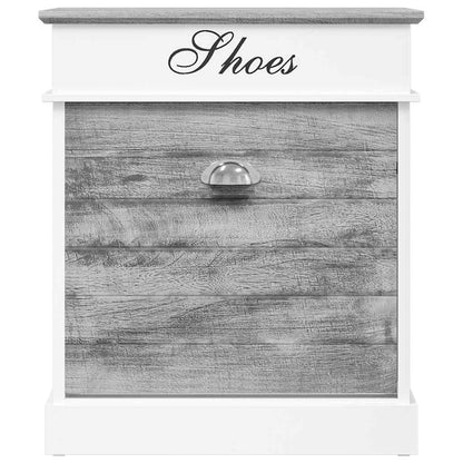 Shoe Cabinet Gray 19.7"x11"x22.8" Paulownia Wood