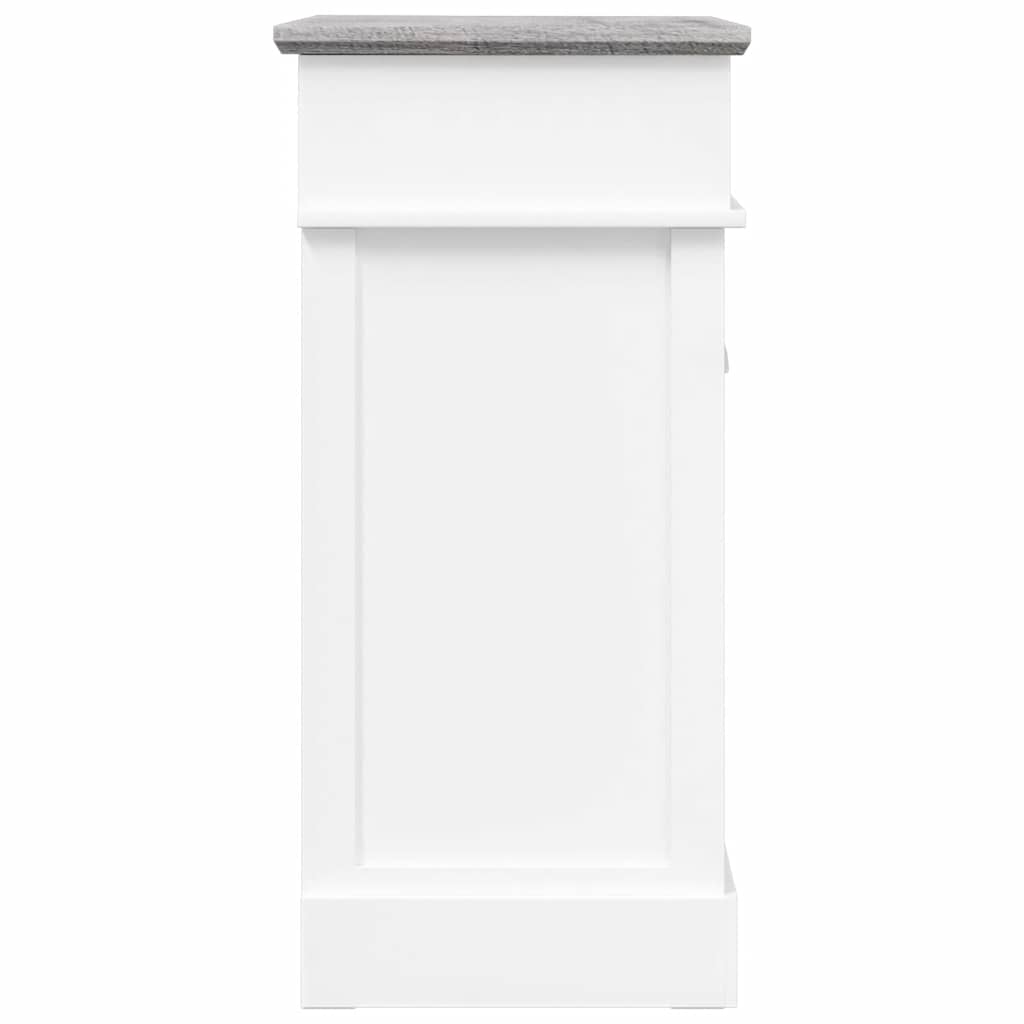 Shoe Cabinet Gray 19.7"x11"x22.8" Paulownia Wood