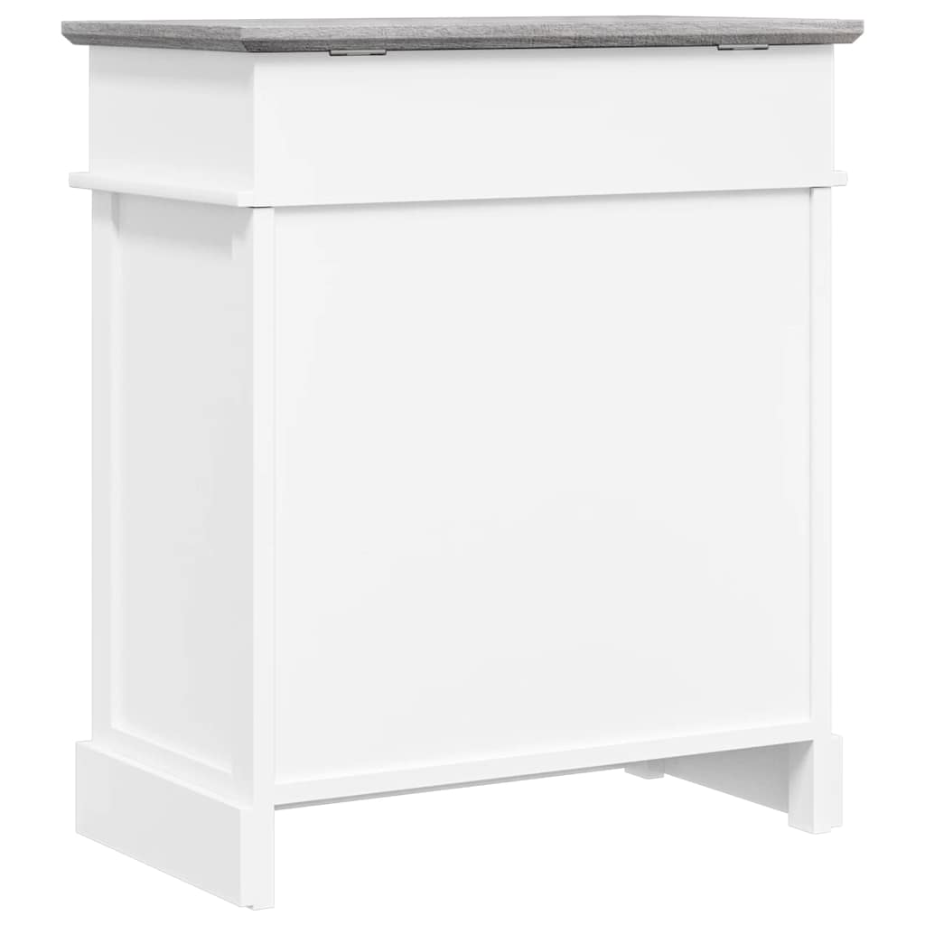 Shoe Cabinet Gray 19.7"x11"x22.8" Paulownia Wood