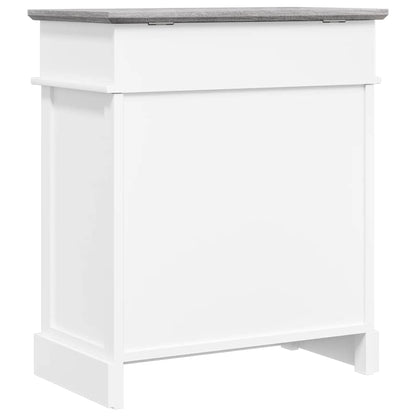 Shoe Cabinet Gray 19.7"x11"x22.8" Paulownia Wood
