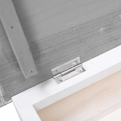 Shoe Cabinet Gray 19.7"x11"x22.8" Paulownia Wood