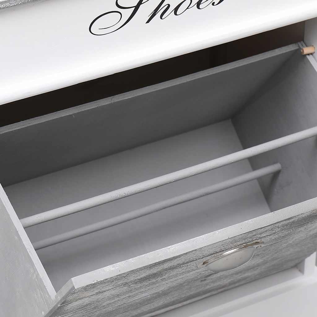 Shoe Cabinet Gray 19.7"x11"x22.8" Paulownia Wood