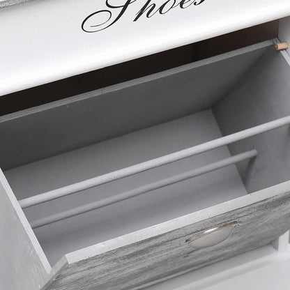 Shoe Cabinet Gray 19.7"x11"x22.8" Paulownia Wood