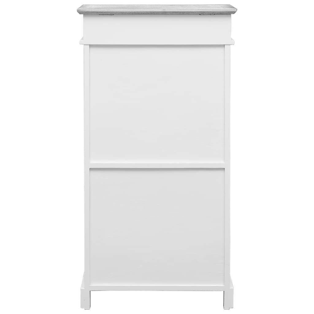Shoe Cabinet Gray 19.7"x11"x38.6" Paulownia Wood
