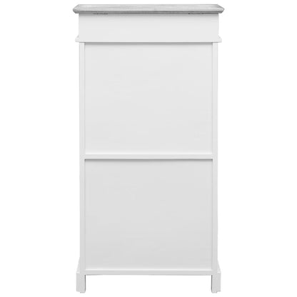 Shoe Cabinet Gray 19.7"x11"x38.6" Paulownia Wood