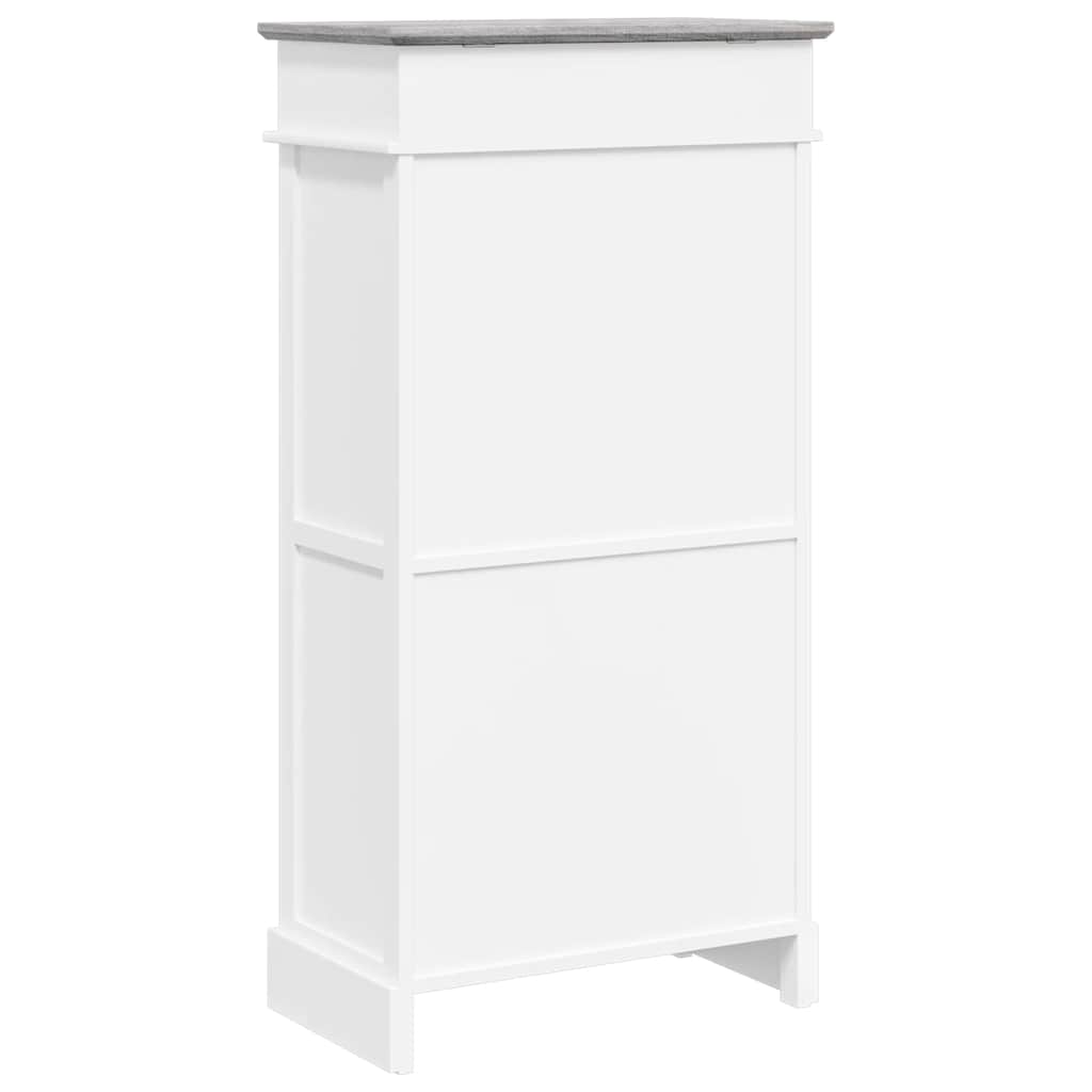 Shoe Cabinet Gray 19.7"x11"x38.6" Paulownia Wood