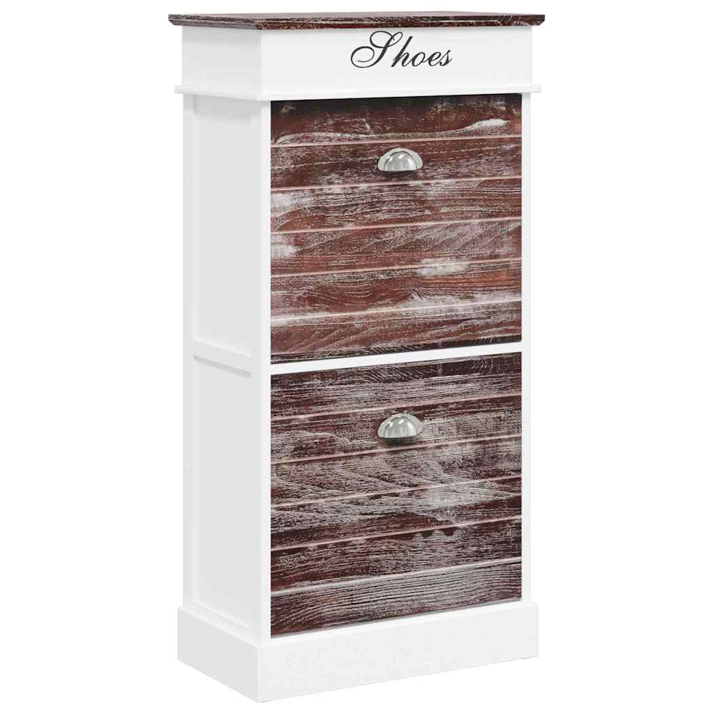 Shoe Cabinet Brown 19.7x11.0x38.6" Paulownia Wood