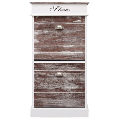 Shoe Cabinet Brown 19.7x11.0x38.6" Paulownia Wood