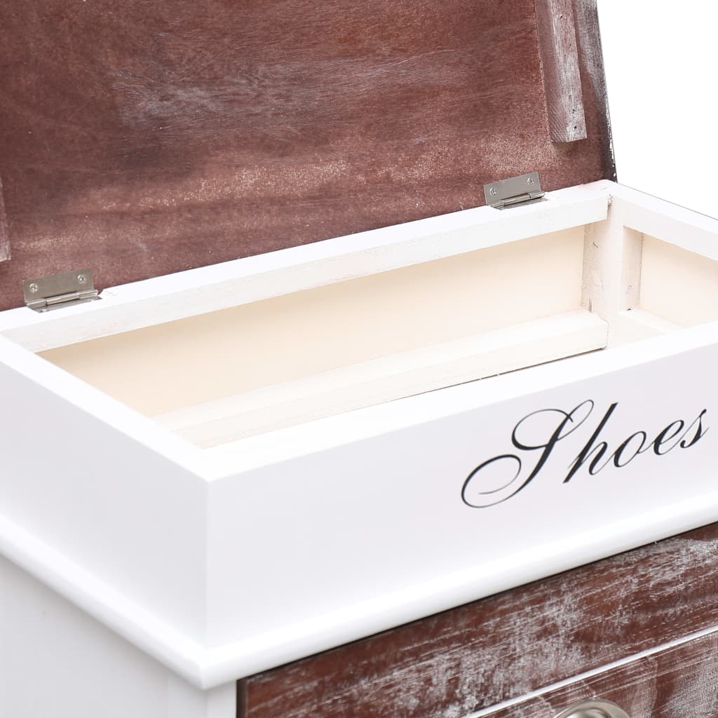 Shoe Cabinet Brown 19.7x11.0x38.6" Paulownia Wood