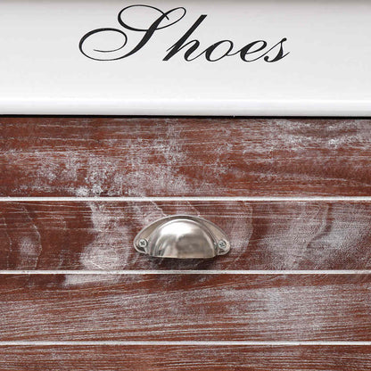 Shoe Cabinet Brown 19.7x11.0x38.6" Paulownia Wood