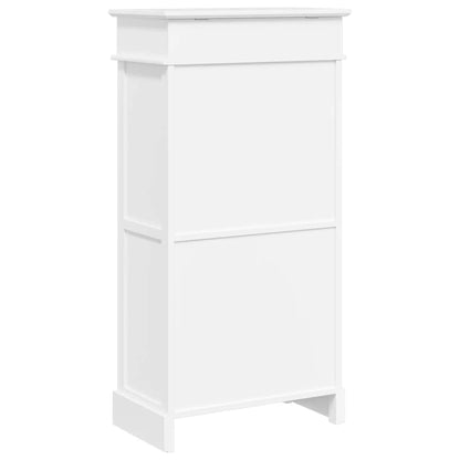 Shoe Cabinet White 19.7x11.0x38.6" Paulownia Wood