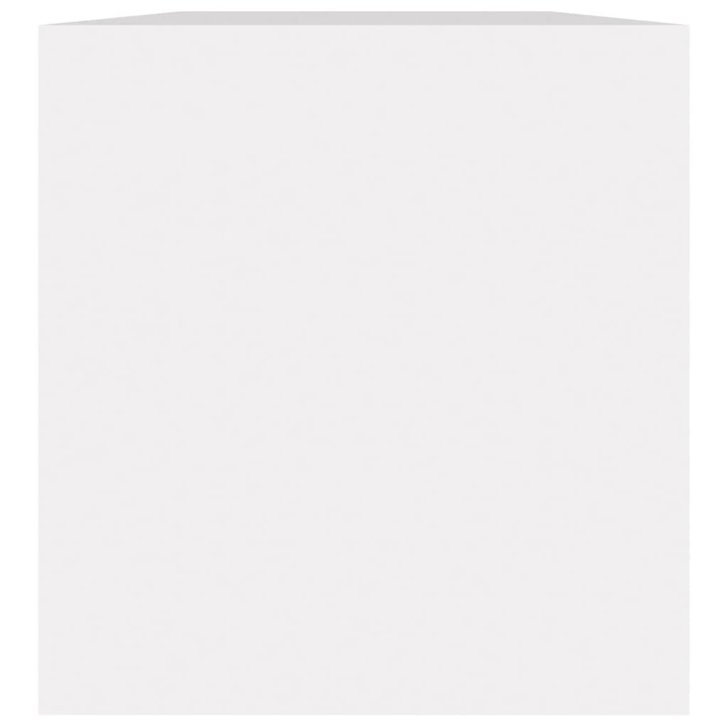 Vinyl Storage Box White 28.0x13.4x14.2" Engineered Wood