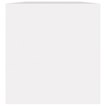 Vinyl Storage Box White 28.0x13.4x14.2" Engineered Wood