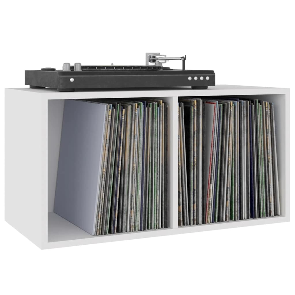 Vinyl Storage Box White 28.0x13.4x14.2" Engineered Wood