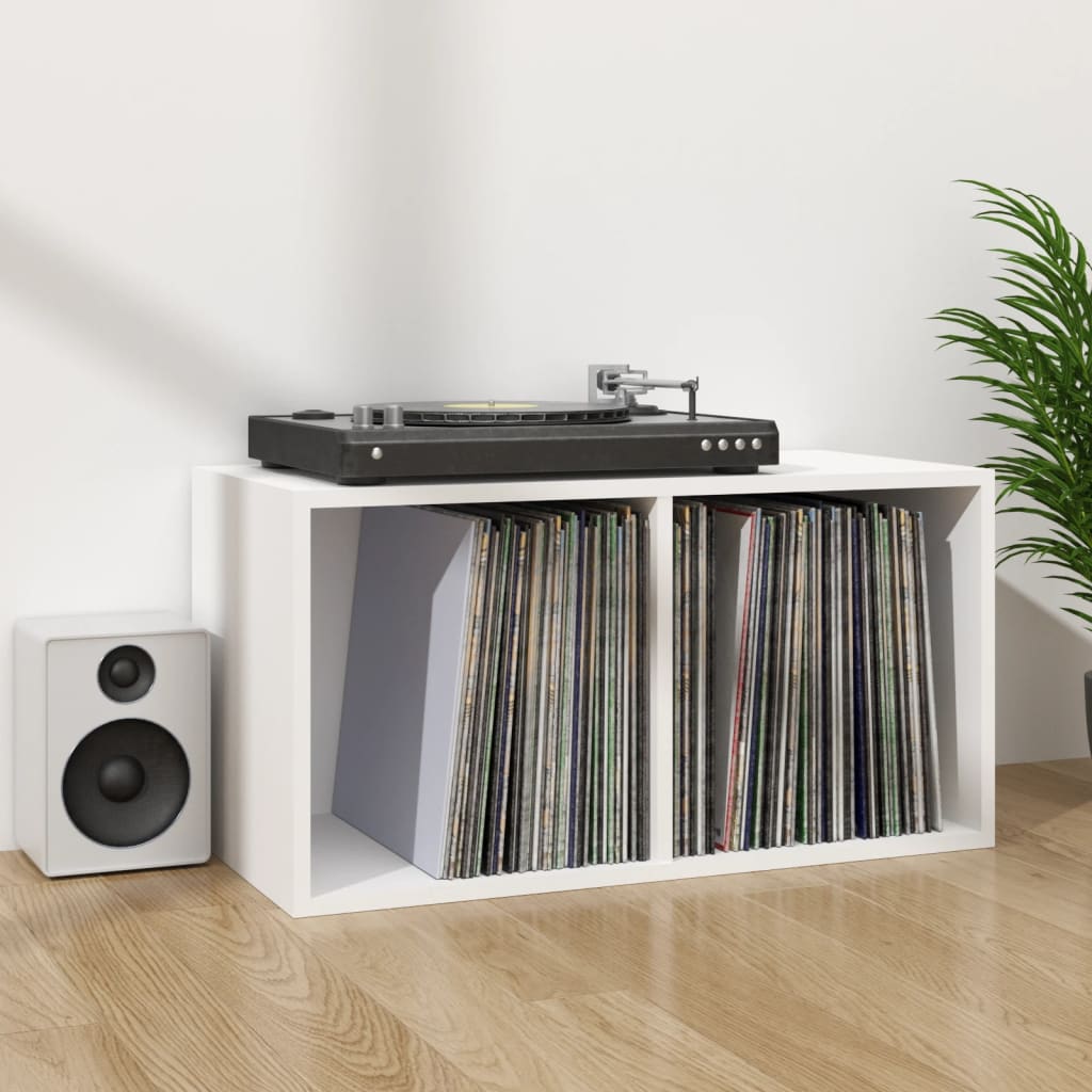 Vinyl Storage Box White 28.0x13.4x14.2" Engineered Wood