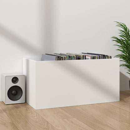 Vinyl Storage Box White 28.0x13.4x14.2" Engineered Wood