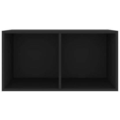 Vinyl Storage Box Black 28.0x13.4x14.2" Engineered Wood