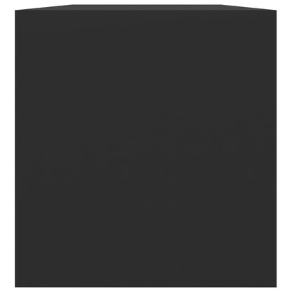 Vinyl Storage Box Black 28.0x13.4x14.2" Engineered Wood