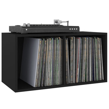 Vinyl Storage Box Black 28.0x13.4x14.2" Engineered Wood