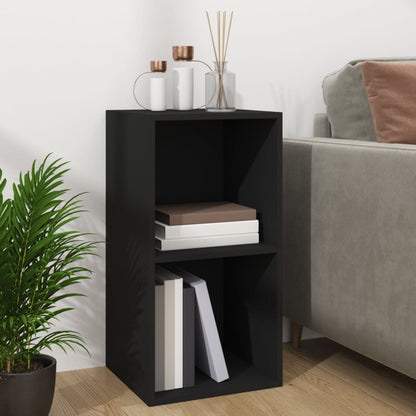 Vinyl Storage Box Black 28.0x13.4x14.2" Engineered Wood
