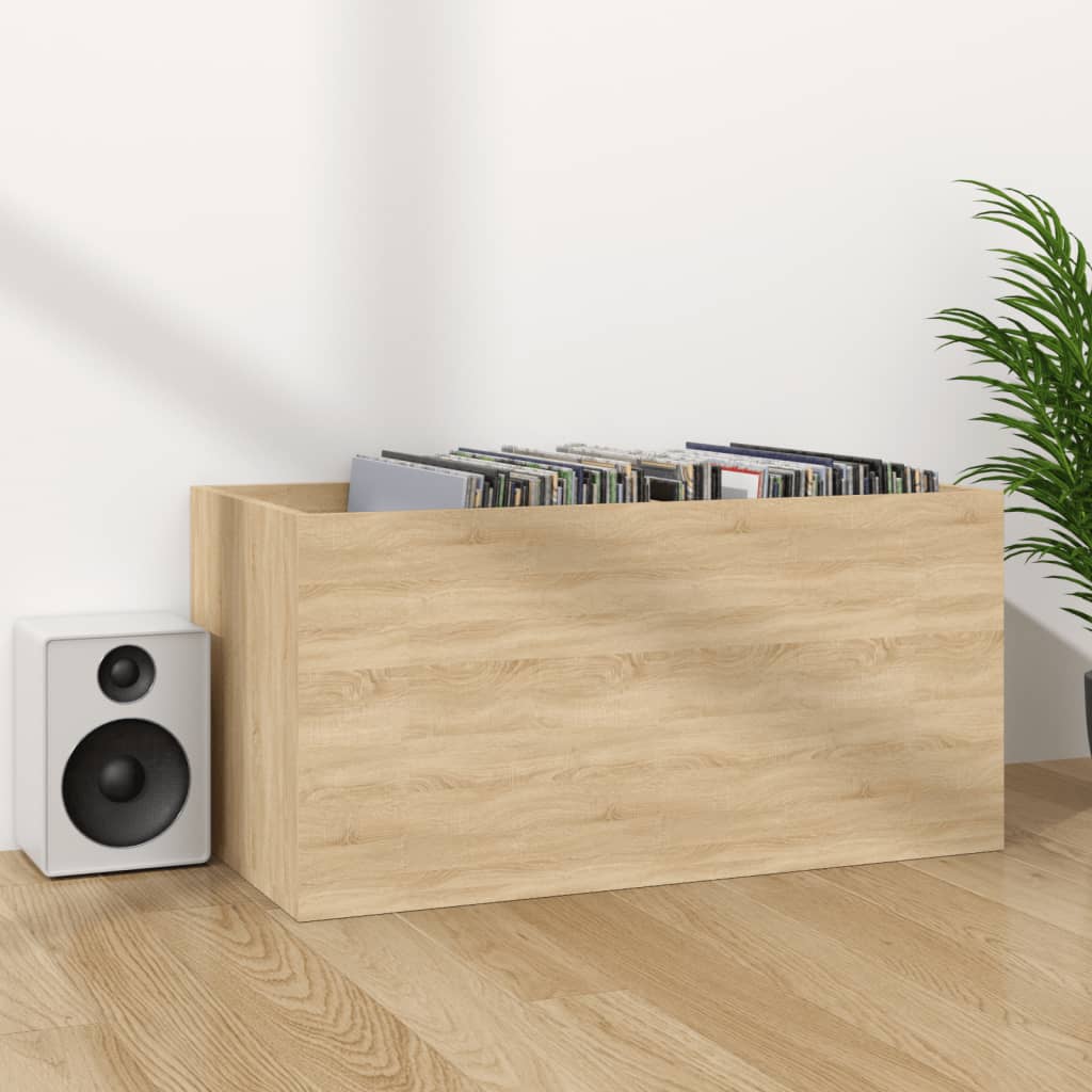Vinyl Storage Box Sonoma Oak 28.0x13.4x14.2" Engineered Wood