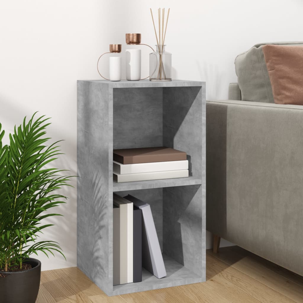 Vinyl Storage Box Concrete Grey 28.0x13.4x14.2" Engineered Wood