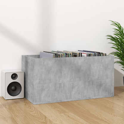Vinyl Storage Box Concrete Grey 28.0x13.4x14.2" Engineered Wood