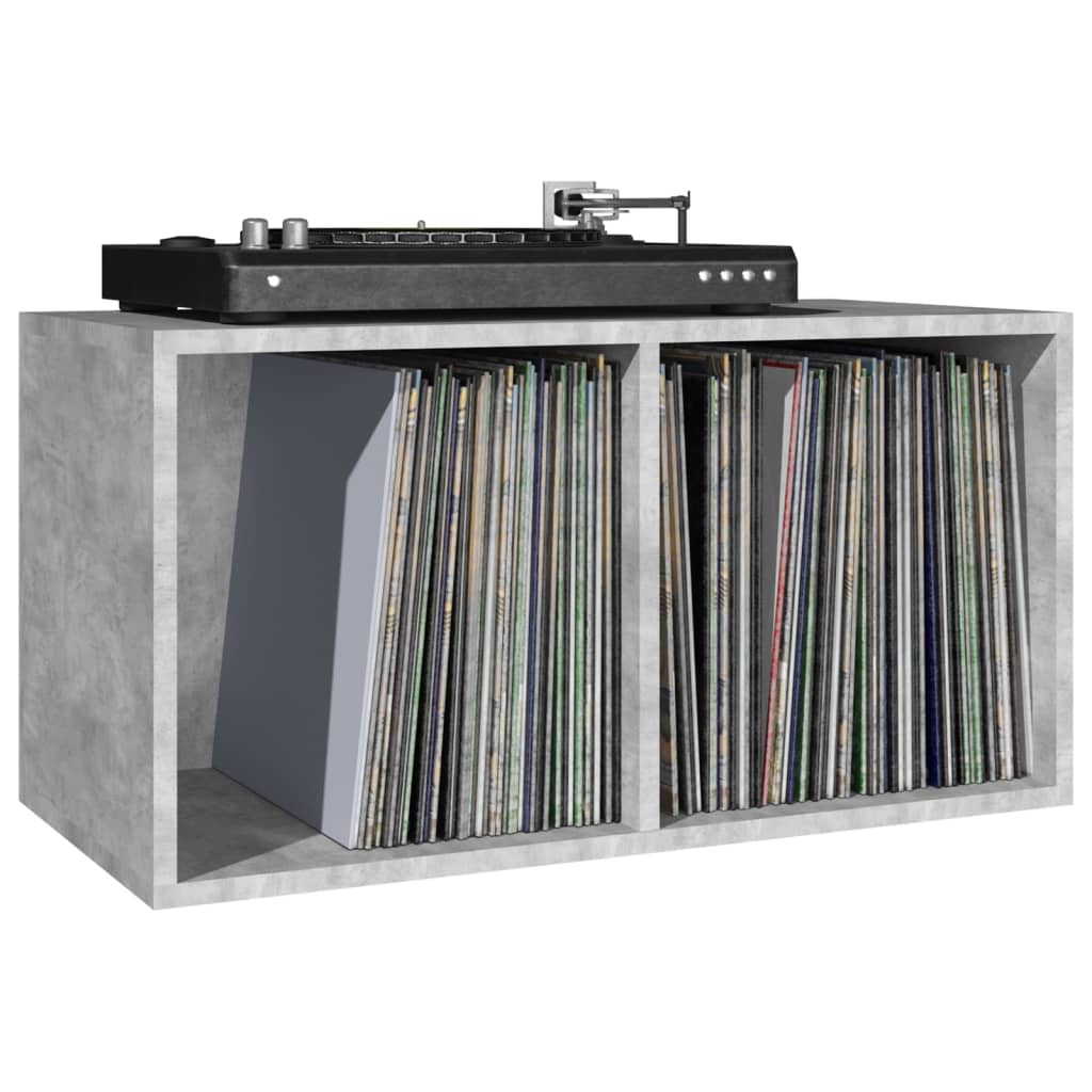 Vinyl Storage Box Concrete Grey 28.0x13.4x14.2" Engineered Wood