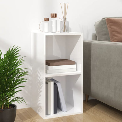 Vinyl Storage Box High Gloss White 28.0x13.4x14.2" Engineered Wood