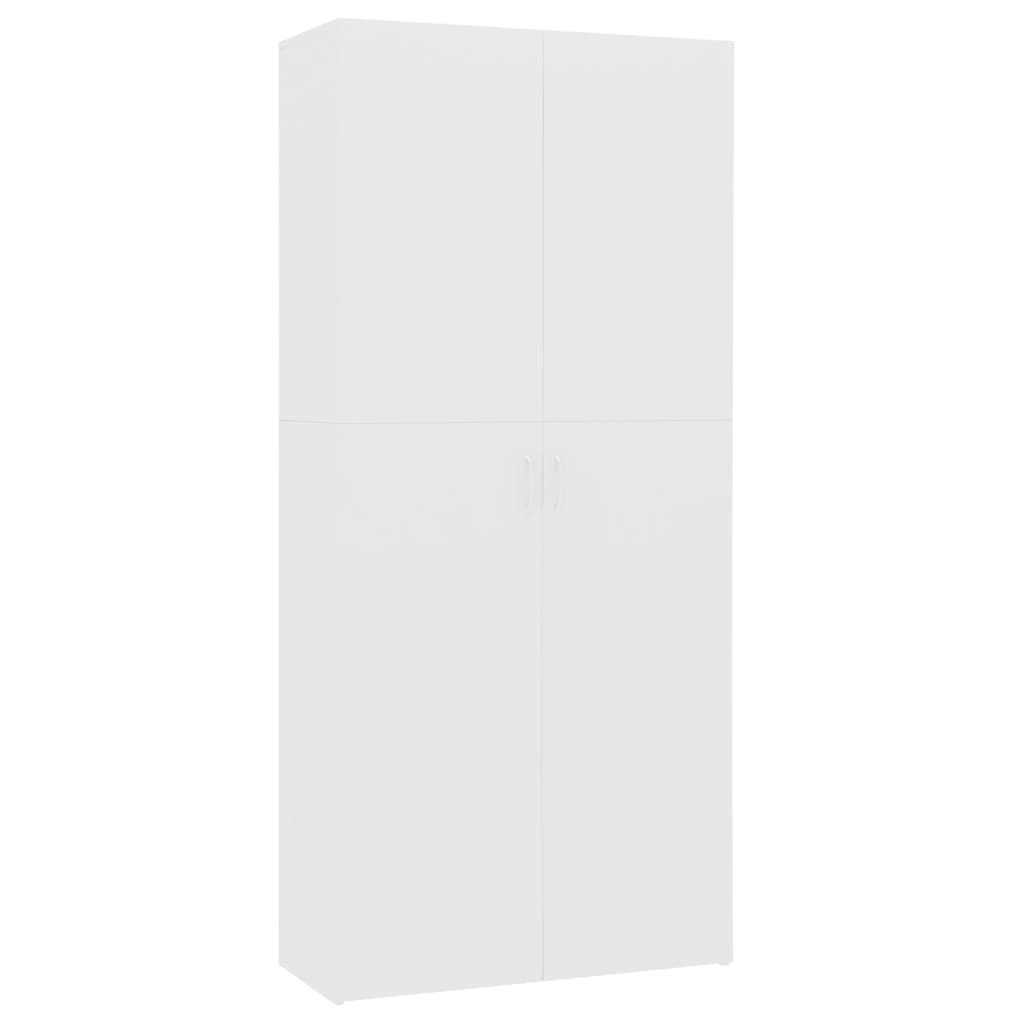 Shoe Cabinet White 31.5"x14"x70.9" Engineered Wood