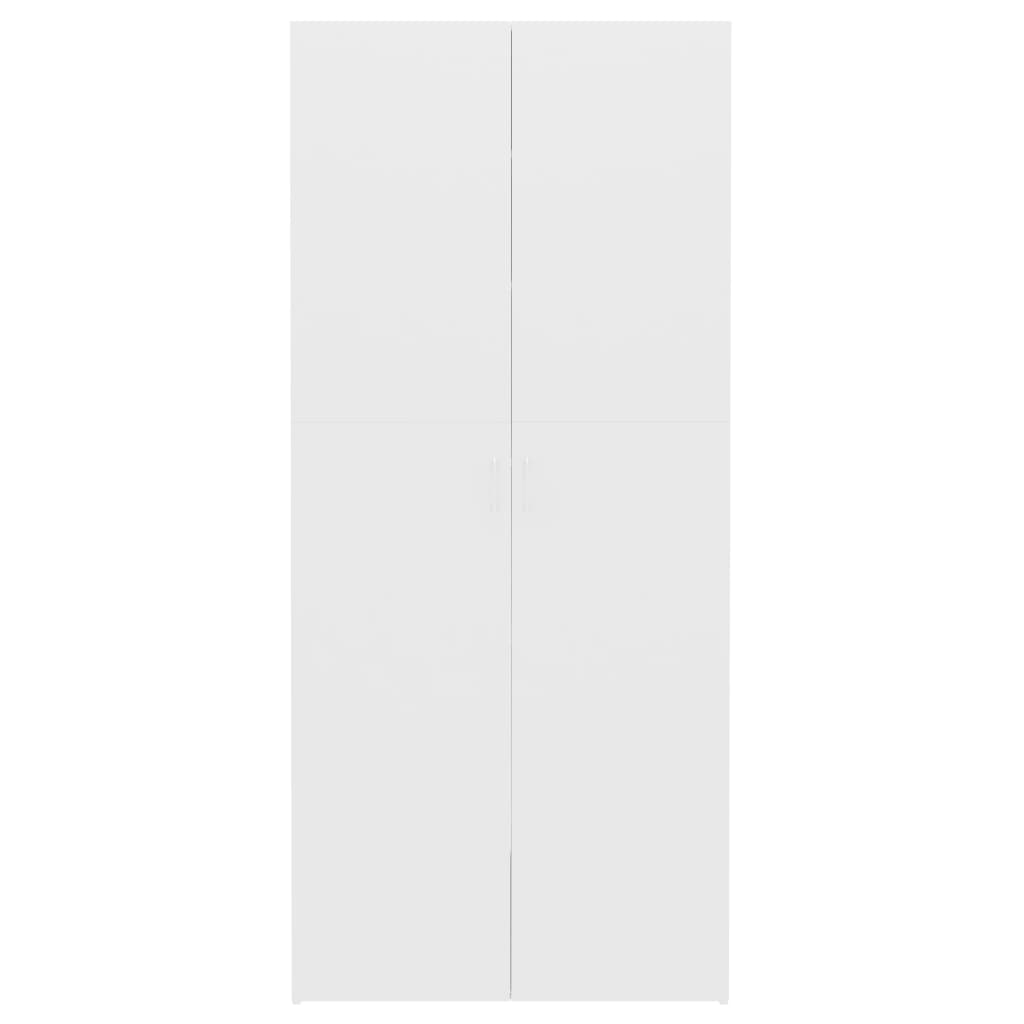 Shoe Cabinet White 31.5"x14"x70.9" Engineered Wood