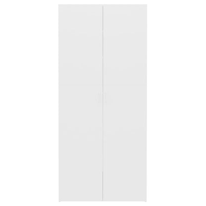 Shoe Cabinet White 31.5"x14"x70.9" Engineered Wood