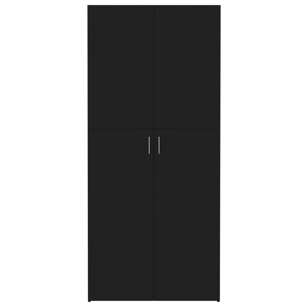 Shoe Cabinet Black 31.5"x14"x70.9" Engineered Wood