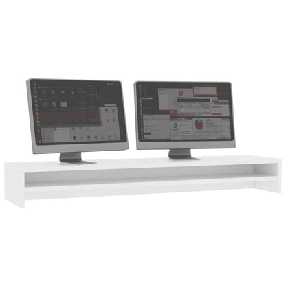 Monitor Stand White 39.4x9.4x5.1" Engineered Wood