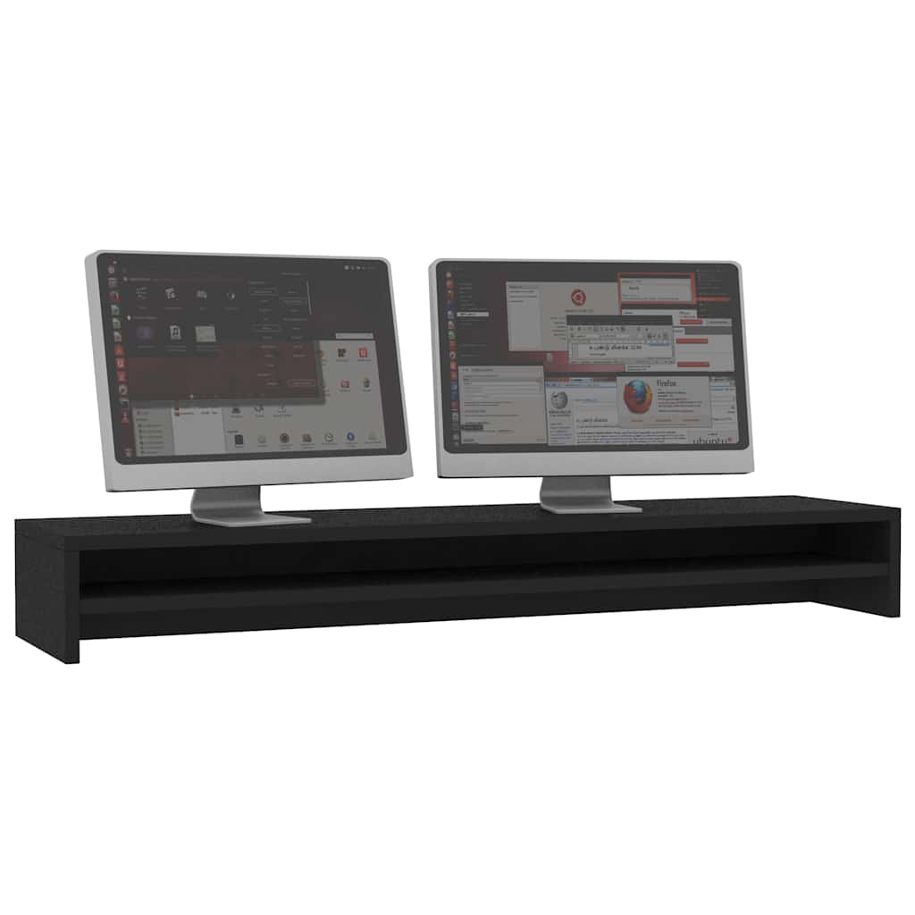 Monitor Stand Black 39.4x9.4x5.1" Engineered Wood