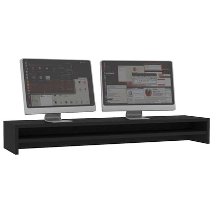 Monitor Stand Black 39.4x9.4x5.1" Engineered Wood