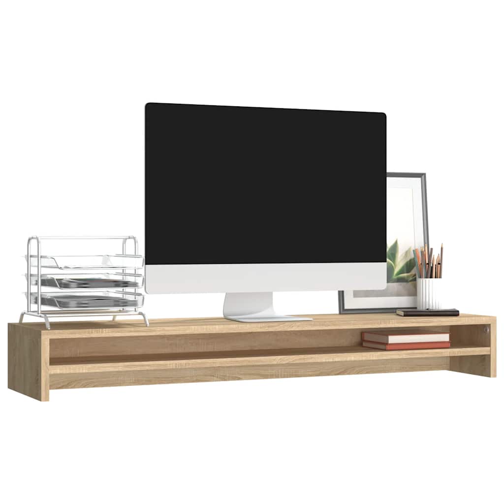 Monitor Stand Sonoma Oak 39.4x9.4x5.1" Engineered Wood
